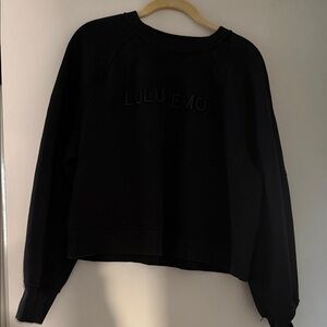 lululemon athletica Black Sweatshirt with spell out